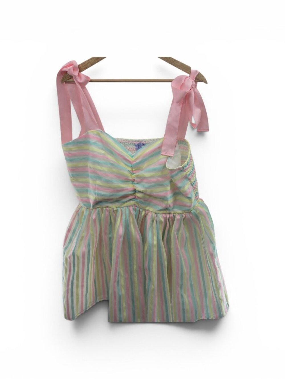 My Violet Marshmallow Sky Dancer Rainbow Pastel Candy Stripe Mini Dress 3XL